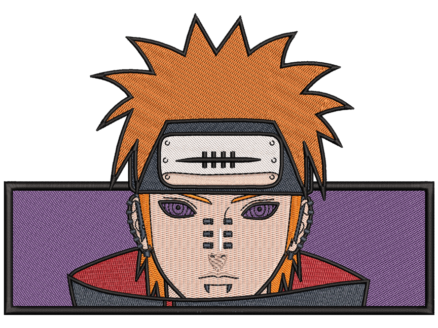 Pain Embroidery Design File (Anime-Inspired)