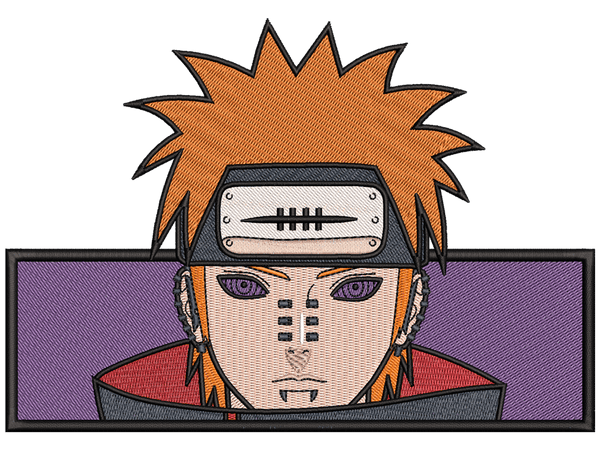 Pain Embroidery Design File (Anime-Inspired)