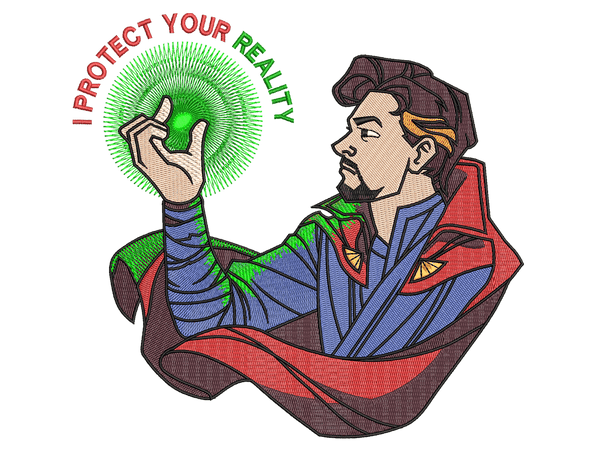  Super Hero-Inspired    Doctor Strange Embroidery Design File main image - This anime embroidery designs files featuring    Doctor Strange from Superhero. Digital download in DST & PES formats. High-quality machine embroidery patterns by EmbroPlex.