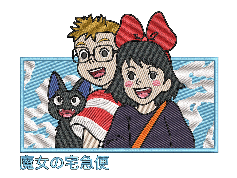 Anime-Inspired Studio Ghibli Embroidery Design File main image - This anime embroidery designs files featuring Studio Ghibli from Studio Ghibli. Digital download in DST & PES formats. High-quality machine embroidery patterns by EmbroPlex.