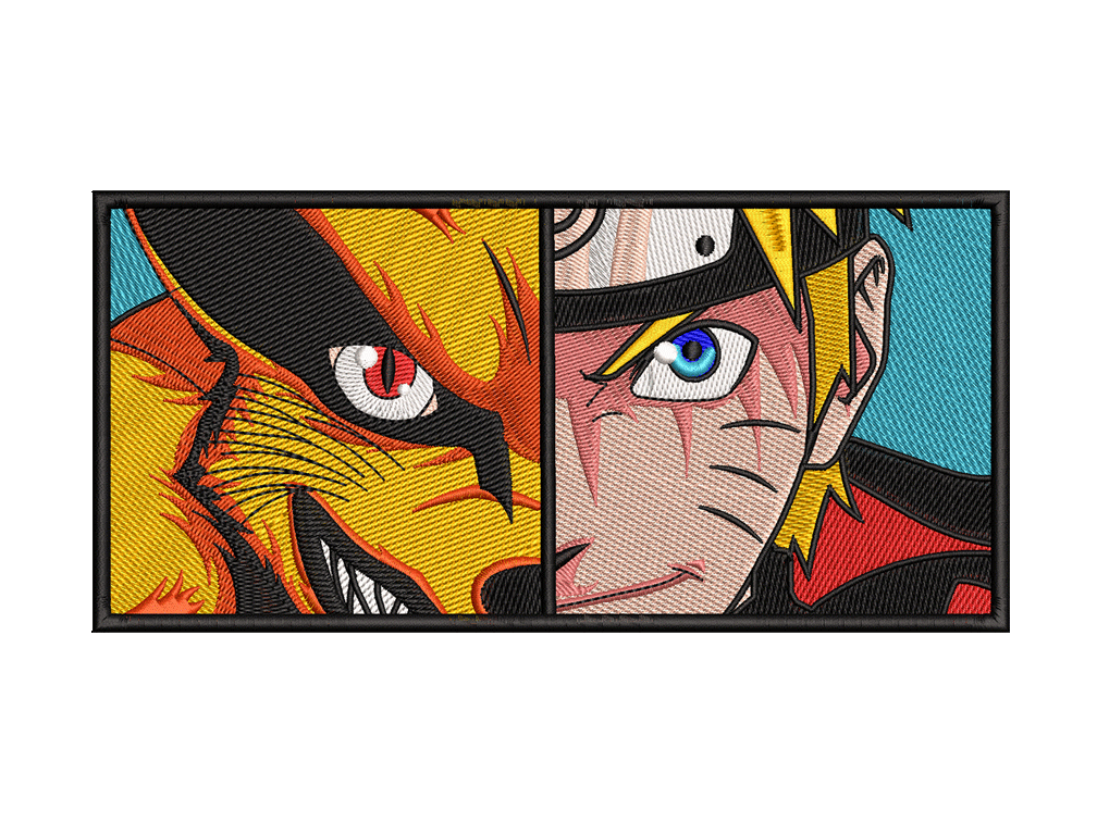 Anime-Inspired Anime Embroidery Design File main image - This anime embroidery designs files featuring Naruto & Fox from Naruto & Fox. Digital download in DST & PES formats. High-quality machine embroidery patterns by EmbroPlex.
