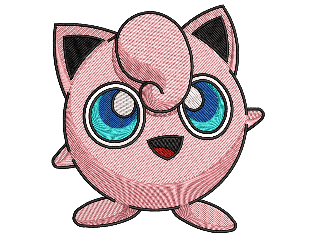 Cartoon Inspired Jigglypuff Embroidery Design File main image - This cartoon
Embroidery design files featuring Jigglypuff from Pokemon digital download in DST & PES formats. High-quality machine embroidery patterns by EmbroPlex.