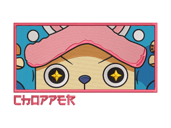 Anime-Inspired Chopper Embroidery Design File main image - This anime embroidery designs files featuring Chopper from One Piece . Digital download in DST & PES formats. High-quality machine embroidery patterns by EmbroPlex.