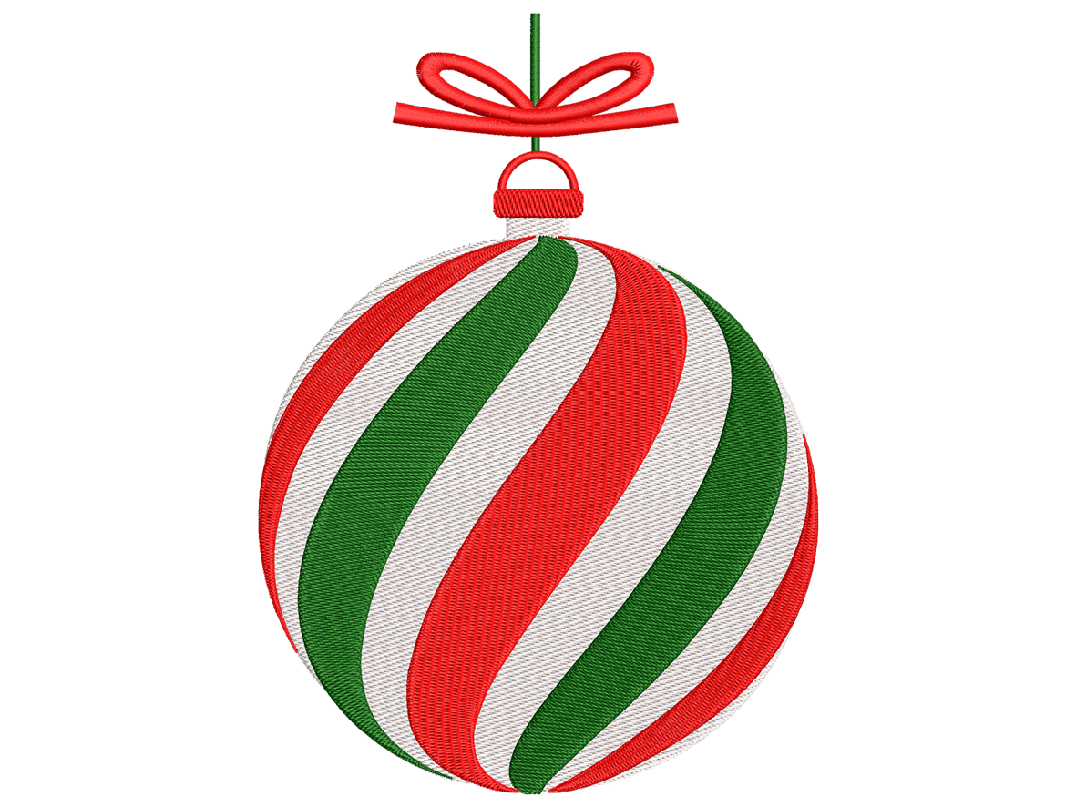 Christmas Ball Machine Embroidery File: Available in All Hoop Sizes.