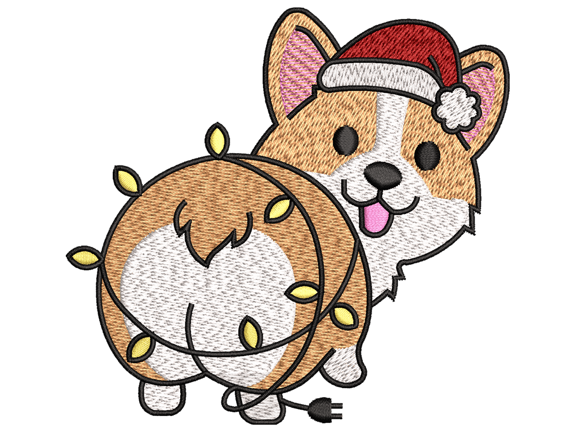 Dog Christmas Embroidery Design, Perfect for All Embroidery Machines & Sizes, Digital Download