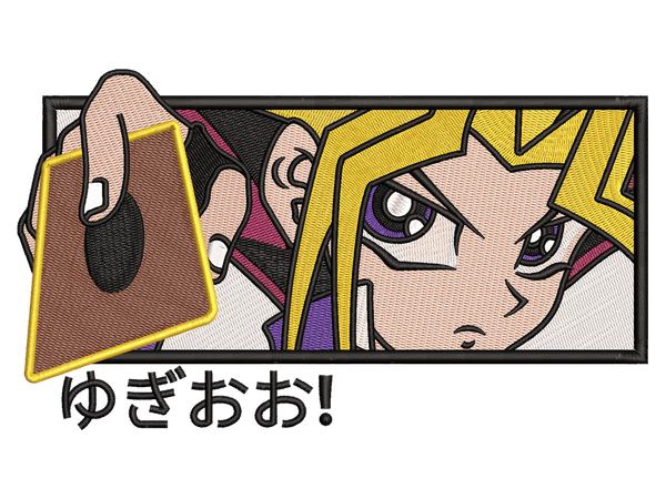  Cartoon-Inspired Yugi Mutou Embroidery Design File main image - This anime embroidery designs files featuring Yugi Mutou from Yu-Gi-Oh. Digital download in DST & PES formats. High-quality machine embroidery patterns by EmbroPlex.