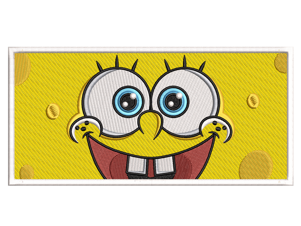 Cartoon-Inspired SpongeBob Embroidery Design File main image - This Cartoon embroidery designs files featuring SpongeBob from SpongeBob SquarePants. Digital download in DST & PES formats. High-quality machine embroidery patterns by EmbroPlex.