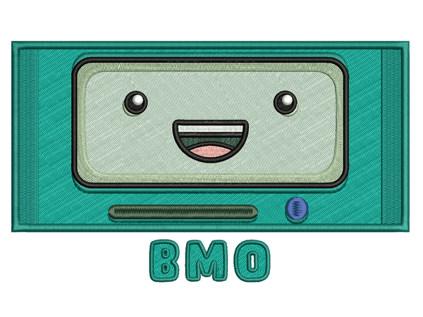 Cartoon-Inspired BMO Embroidery Design File main image - This Cartoon embroidery designs files featuring BMO from Adventure Time. Digital download in DST & PES formats. High-quality machine embroidery patterns by EmbroPlex.