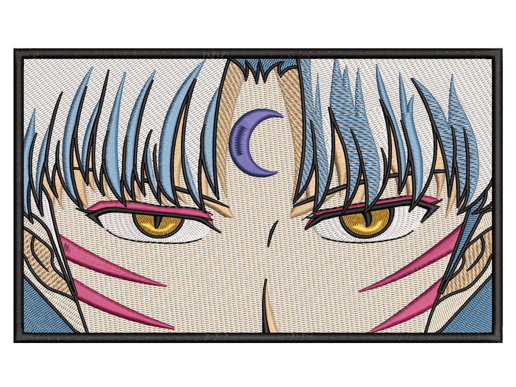 Anime-Inspired Sesshomaru Embroidery Design File main image - This anime embroidery designs files featuring Sesshomaru from  inuyasha kanketsu-hen. Digital download in DST & PES formats. High-quality machine embroidery patterns by EmbroPlex.