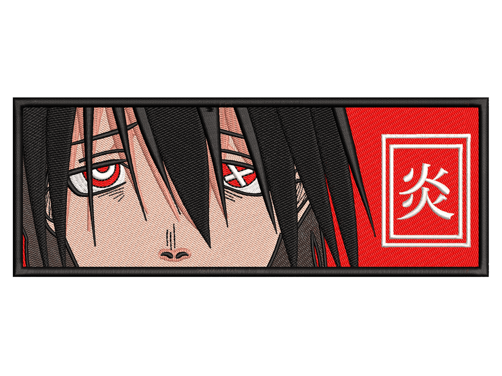 Anime-Inspired Benimaru Embroidery Design File main image - This anime embroidery designs files featuring Benimaru from fire force. Digital download in DST & PES formats. High-quality machine embroidery patterns by EmbroPlex.