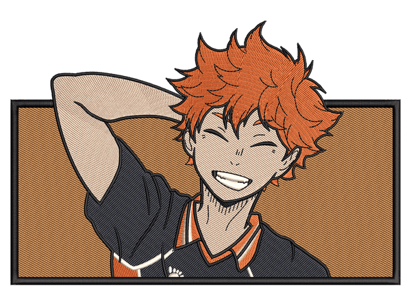 Anime-Inspired Shoyo Hinata Embroidery Design File main image - This anime embroidery designs files featuring Shoyo Hinata from Haikyu. Digital download in DST & PES formats. High-quality machine embroidery patterns by EmbroPlex.