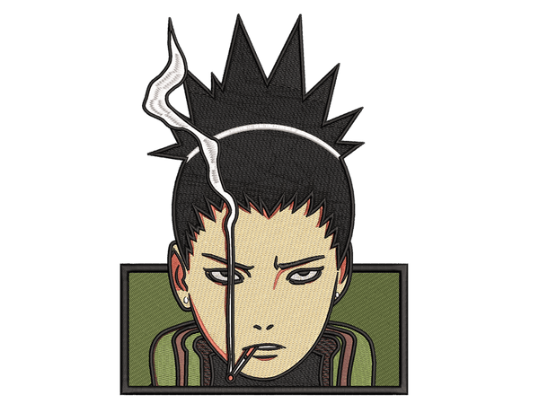 Anime-Inspired  Shikamaru Nara Embroidery Design File main image - This anime embroidery designs files featuring  Shikamaru Nara from Naruto. Digital download in DST & PES formats. High-quality machine embroidery patterns by EmbroPlex.