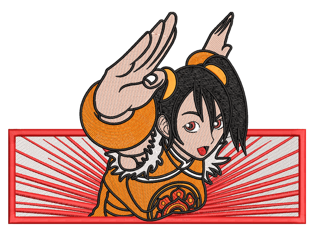  Anime-Inspired Ling Xiaoyu Embroidery Design File main image - This anime embroidery designs files featuring Ling Xiaoyu from  tekken. Digital download in DST & PES formats. High-quality machine embroidery patterns by EmbroPlex.