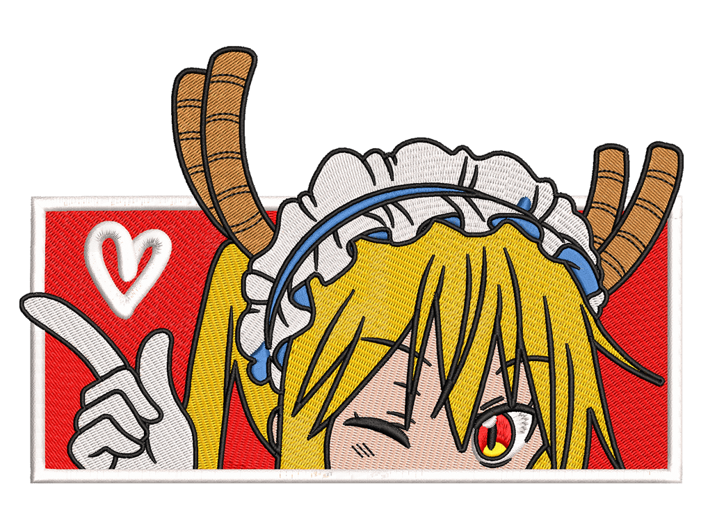 Anime-Inspired Tohru Embroidery Design File main image - This anime embroidery designs files featuring Tohru from   Fruits Basket. Digital download in DST & PES formats. High-quality machine embroidery patterns by EmbroPlex.
