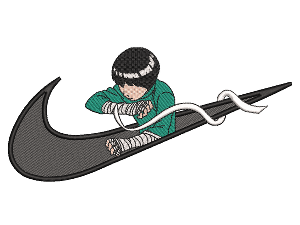  Swoosh-Inspired  Rock Lee Embroidery Design File main image - This Swoosh embroidery designs file featuring  Rock Lee from Swoosh. Digital download in DST & PES formats. High-quality machine embroidery patterns by EmbroPlex.