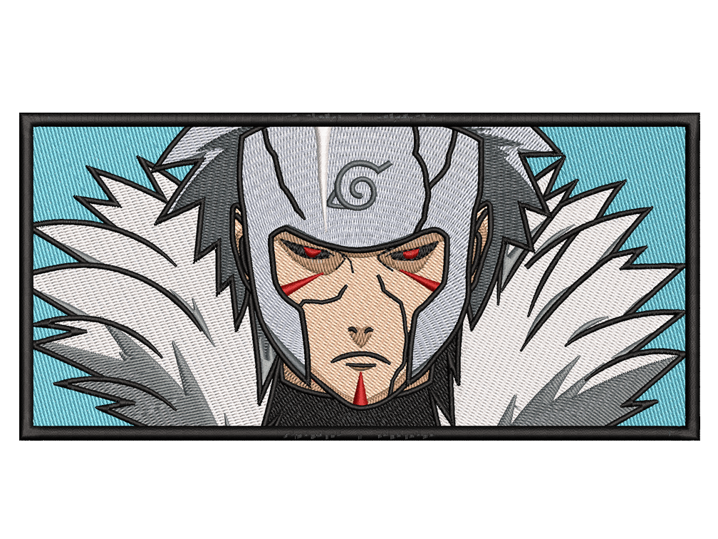 Anime-Inspired Anime Embroidery Design File main image - This anime embroidery designs files featuring Tobirama Senju from Naruto. Digital download in DST & PES formats. High-quality machine embroidery patterns by EmbroPlex.
