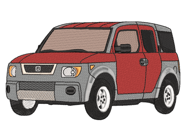 Car-Inspired  Honda Element Embroidery Design File main image - This anime embroidery designs files featuring  Honda Element from Car. Digital download in DST & PES formats. High-quality machine embroidery patterns by EmbroPlex.