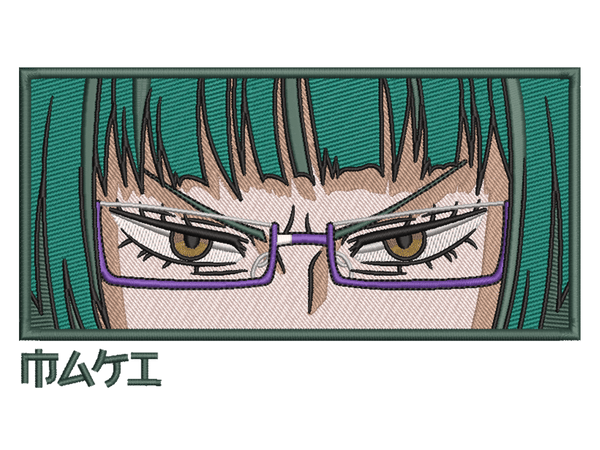 Anime-Inspired Maki Zenin Embroidery Design File main image - This anime embroidery designs files featuring Maki Zenin from Jujutsu Kaisen. Digital download in DST & PES formats. High-quality machine embroidery patterns by EmbroPlex.