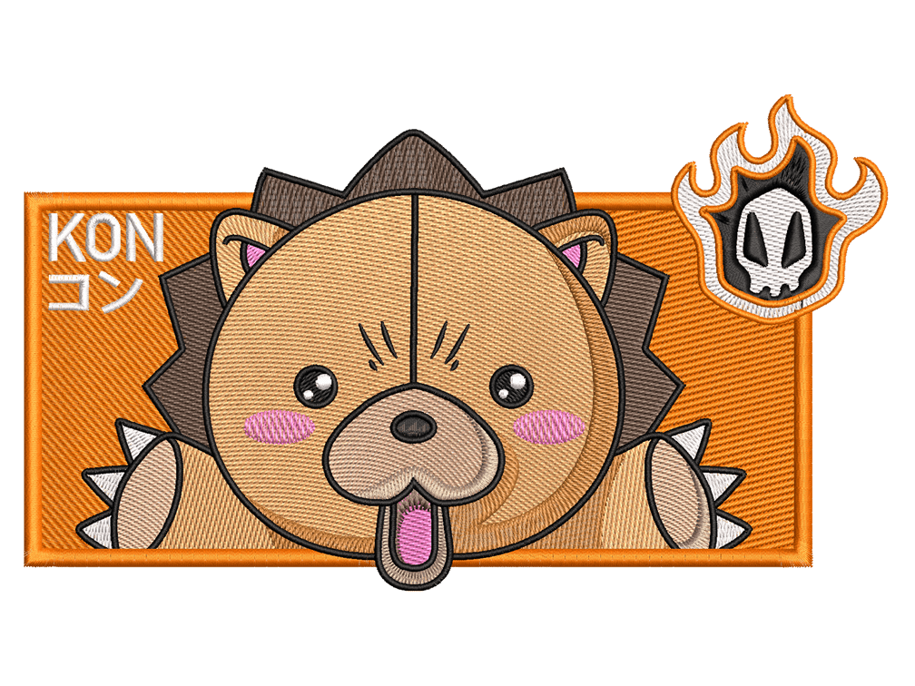 Anime-Inspired Kon Embroidery Design File main image - This anime embroidery designs files featuring Kon from Bleach Digital download in DST & PES formats. High-quality machine embroidery patterns by EmbroPlex.