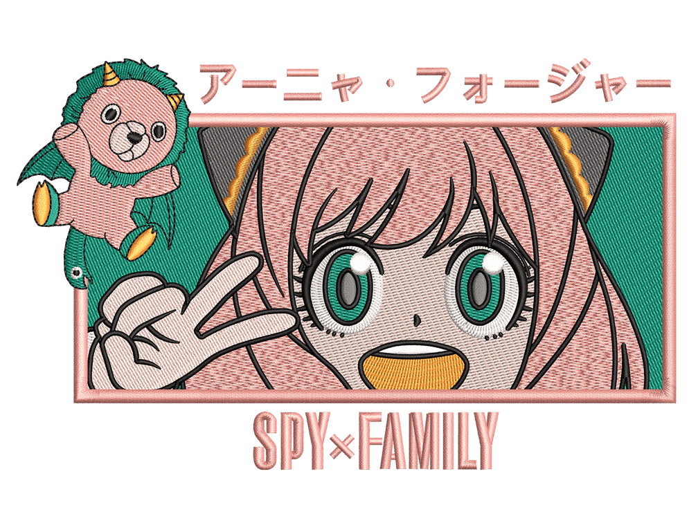 Anime-Inspired Spy x Family Embroidery Design File main image - This anime embroidery designs files featuring Spy x Family from Spy x Family. Digital download in DST & PES formats. High-quality machine embroidery patterns by EmbroPlex.