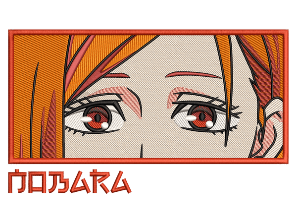 Anime-Inspired Nobara Kugisaki Embroidery Design File main image - This anime embroidery designs files featuring Nobara Kugisaki from Jujutsu Kaisen. Digital download in DST & PES formats. High-quality machine embroidery patterns by EmbroPlex.