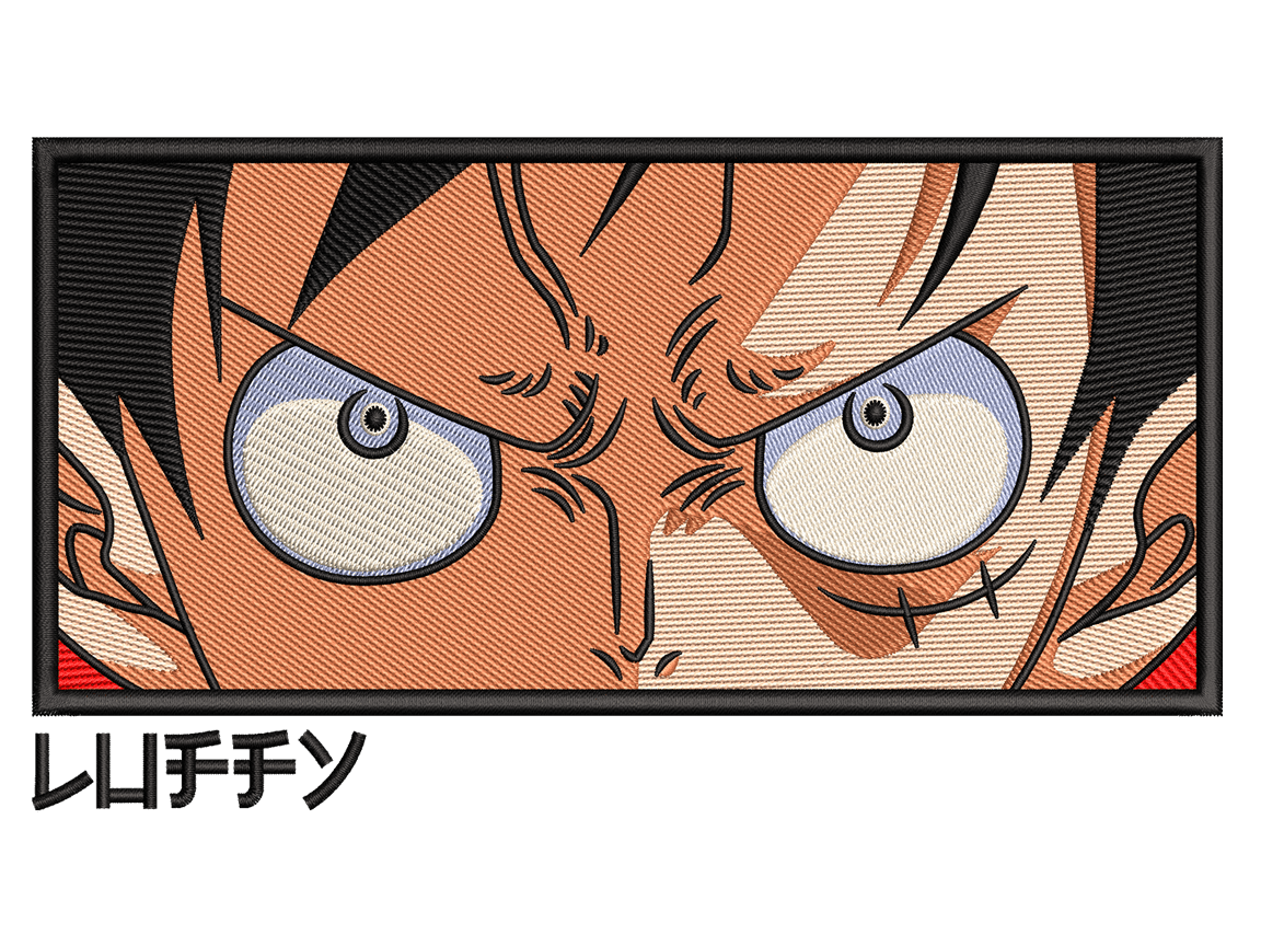  Anime-Inspired Luffy Embroidery Design File main image - This anime embroidery designs files featuring Luffy from One Piece. Digital download in DST & PES formats. High-quality machine embroidery patterns by EmbroPlex.