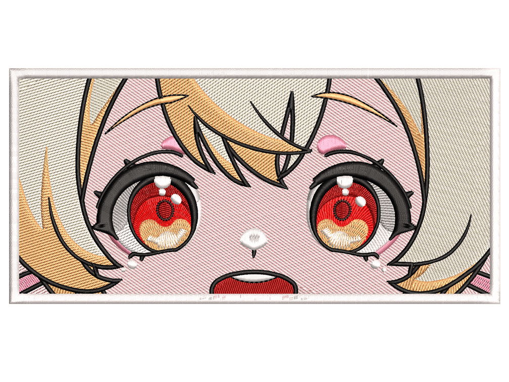 Anime-Inspired Klee Embroidery Design File main image - This anime embroidery designs files featuring Klee from Genshin Impact. Digital download in DST & PES formats. High-quality machine embroidery patterns by EmbroPlex.