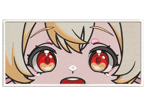 Anime-Inspired Klee Embroidery Design File main image - This anime embroidery designs files featuring Klee from Genshin Impact. Digital download in DST & PES formats. High-quality machine embroidery patterns by EmbroPlex.