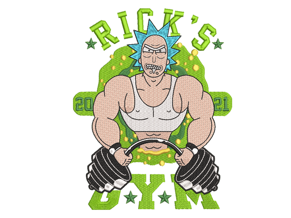 Cartoon-Inspired Ricks Gym Embroidery Design File main image - This Cartoon embroidery designs files featuring Ricks Gym from Pokemon. Digital download in DST & PES formats. High-quality machine embroidery patterns by EmbroPlex.