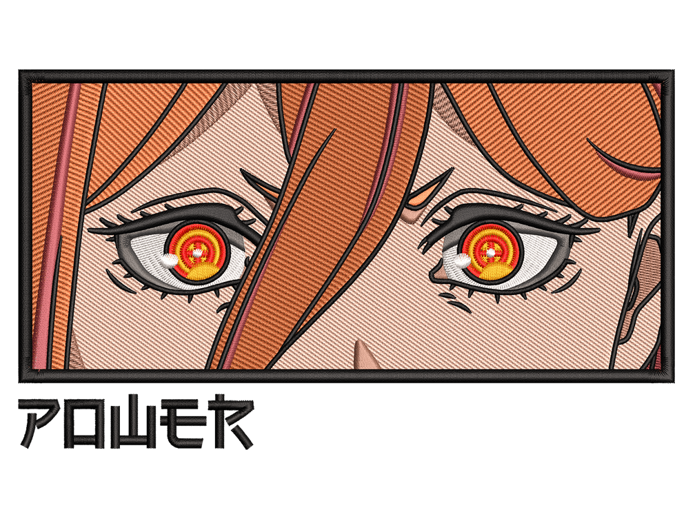 Anime-Inspired Power Embroidery Design File main image - This anime embroidery designs files featuring Power from Chainsaw Man. Digital download in DST & PES formats. High-quality machine embroidery patterns by EmbroPlex.
