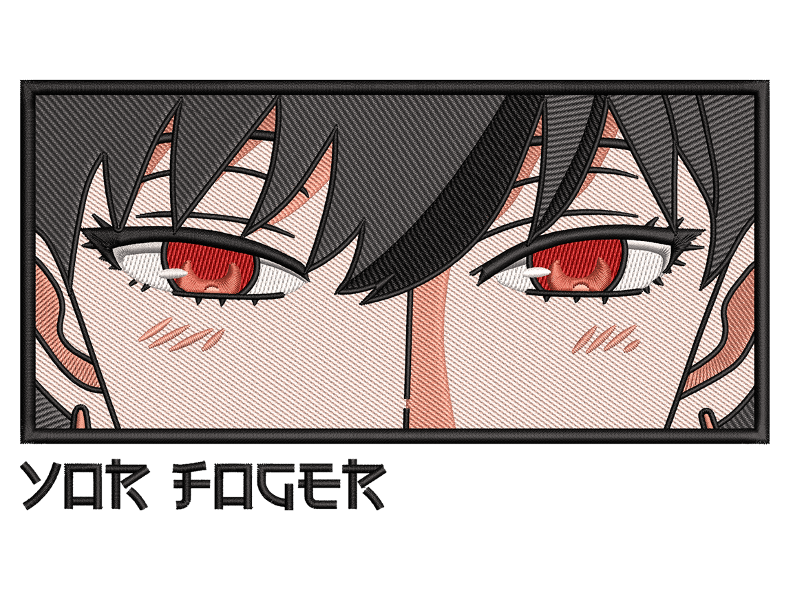 Anime-Inspired Yor Forger Embroidery Design File main image - This anime embroidery designs files featuring Yor Forger from Spy x Family. Digital download in DST & PES formats. High-quality machine embroidery patterns by EmbroPlex.