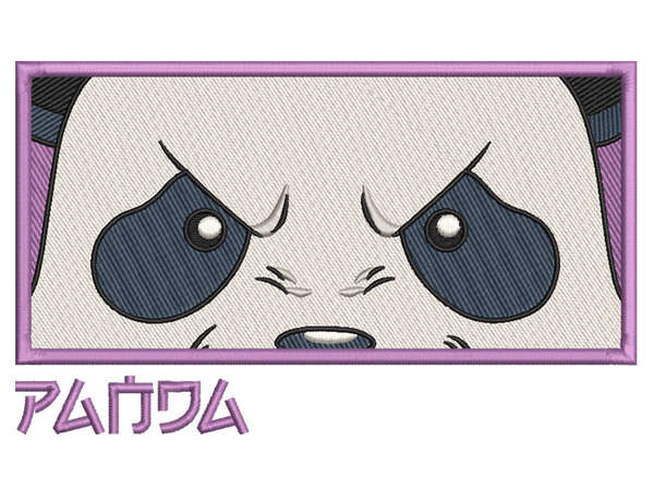 Anime-Inspired Panda Embroidery Design File main image - This anime embroidery designs files featuring Panda from Jujutsu Kaisen. Digital download in DST & PES formats. High-quality machine embroidery patterns by EmbroPlex.