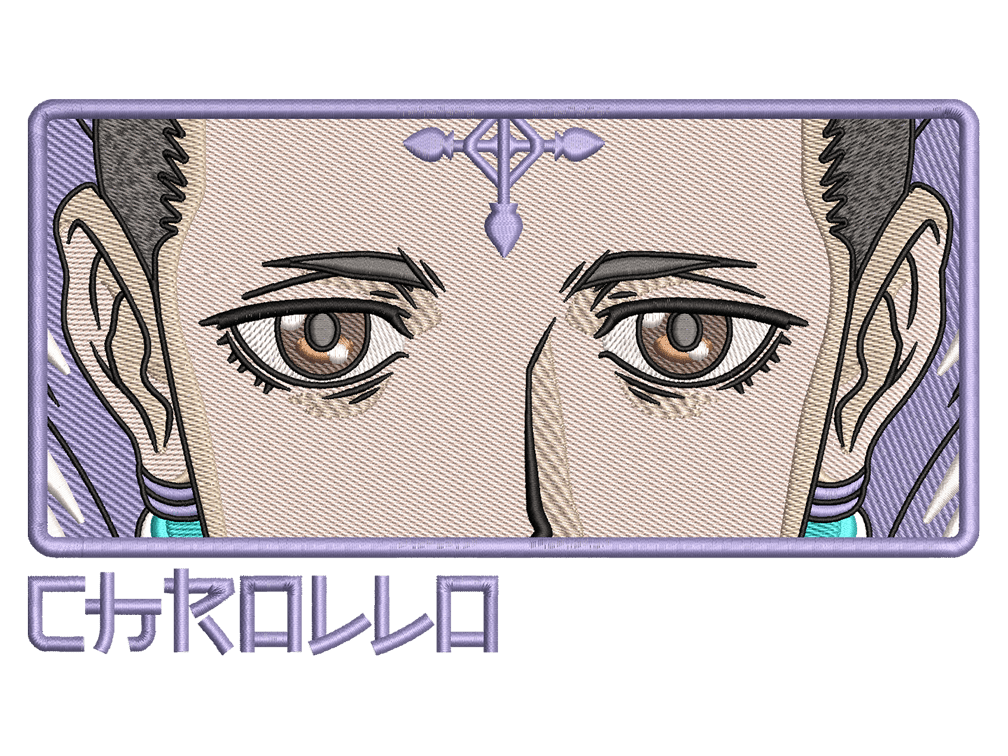 Anime-Inspired Chrollo Lucilfer Embroidery Design File main image - This anime embroidery designs files featuring Chrollo Lucilfer from Hunter X Hunter Digital download in DST & PES formats. High-quality machine embroidery patterns by EmbroPlex.