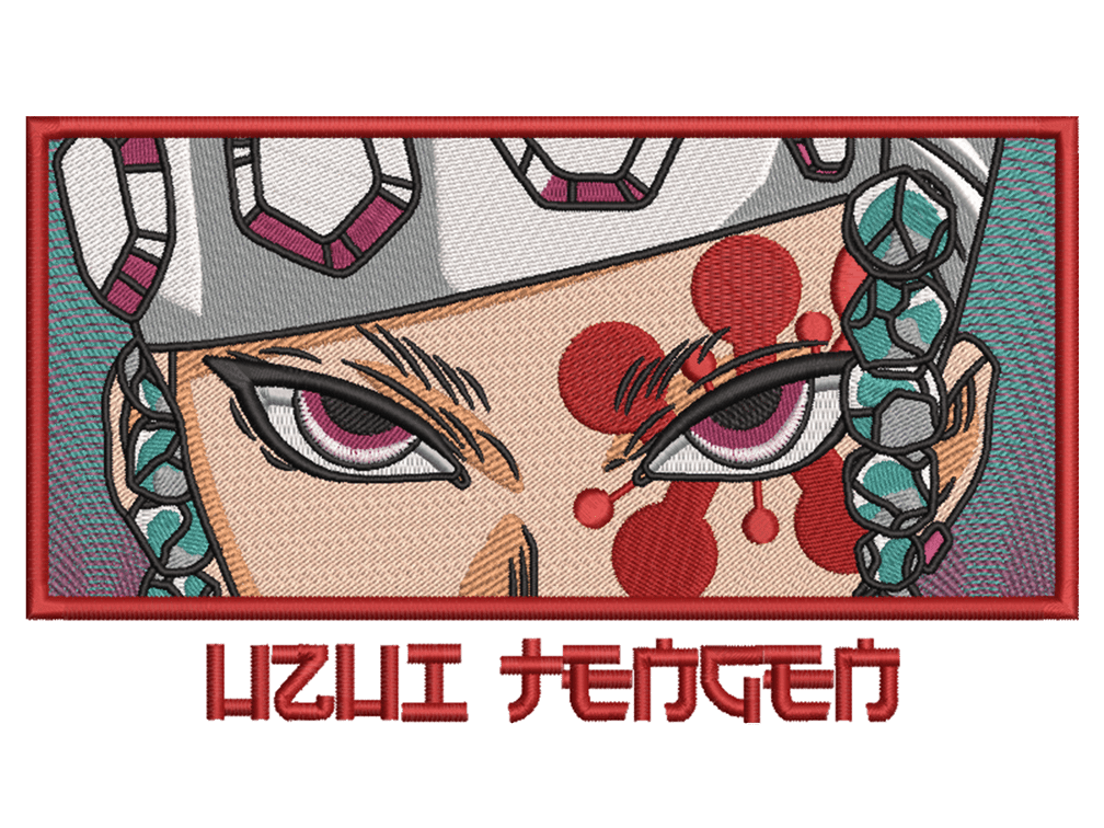 Anime-Inspired Tengen Uzui Embroidery Design File main image - This anime embroidery designs files featuring Tengen Uzui from Demon Slayer. Digital download in DST & PES formats. High-quality machine embroidery patterns by EmbroPlex.