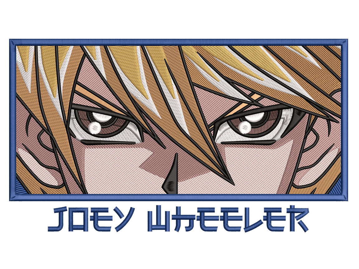 Anime-Inspired Joey Wheeler Embroidery Design File main image - This anime embroidery designs files featuring Joey Wheeler  from Yu-Gi-Oh. Digital download in DST & PES formats. High-quality machine embroidery patterns by EmbroPlex.