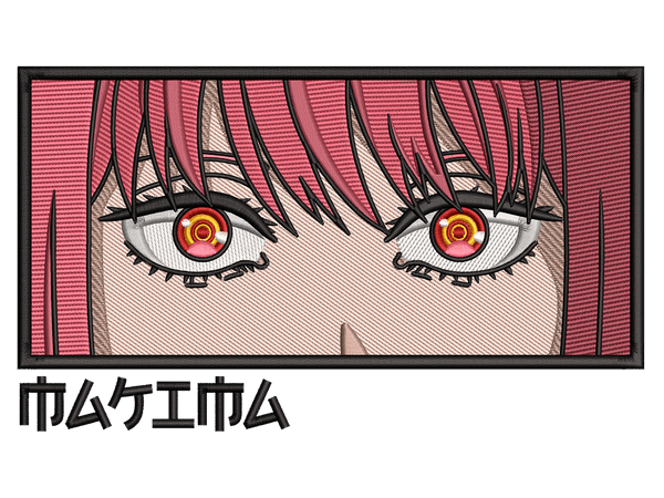 Anime-Inspired Makima Embroidery Design File main image - This anime embroidery designs files featuring Makima from Chainsaw Man. Digital download in DST & PES formats. High-quality machine embroidery patterns by EmbroPlex.