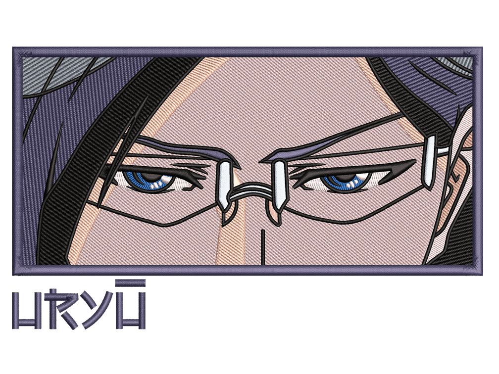 Anime-Inspired Uryu Ishida Embroidery Design File main image - This anime embroidery designs files featuring Uryu Ishida from Bleach Digital download in DST & PES formats. High-quality machine embroidery patterns by EmbroPlex.