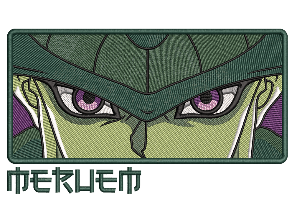 Anime-Inspired Meruem Embroidery Design File main image - This anime embroidery designs files featuring Meruem from Hunter x Hunter Digital download in DST & PES formats. High-quality machine embroidery patterns by EmbroPlex.