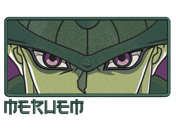 Anime-Inspired Meruem Embroidery Design File main image - This anime embroidery designs files featuring Meruem from Hunter x Hunter Digital download in DST & PES formats. High-quality machine embroidery patterns by EmbroPlex.