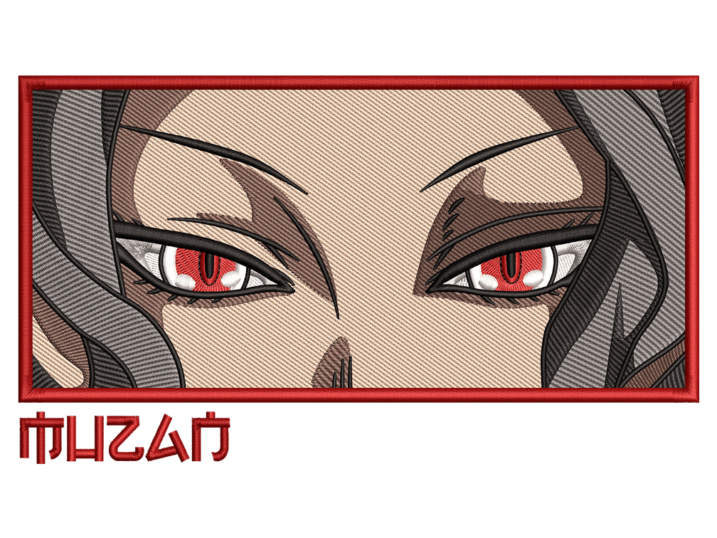 Anime-Inspired Muzan Kibutsuji Embroidery Design File main image - This anime embroidery designs files featuring Muzan Kibutsuji from Demon Slayer. Digital download in DST & PES formats. High-quality machine embroidery patterns by EmbroPlex.