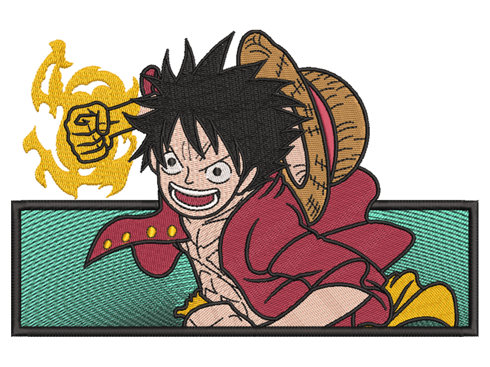  Anime-Inspired LuffyEmbroidery Design File main image - This anime embroidery designs files featuring Luffy from One Piece Digital download in DST & PES formats. High-quality machine embroidery patterns by EmbroPlex.