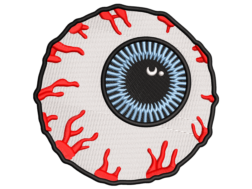Eyeball Embroidery Design File for All Machines – Pick Your Hoop Size – Manually Delivered