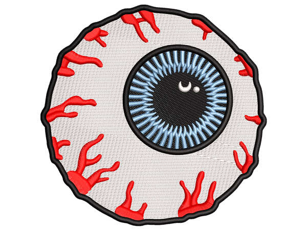 Eyeball Embroidery Design File for All Machines – Pick Your Hoop Size – Manually Delivered