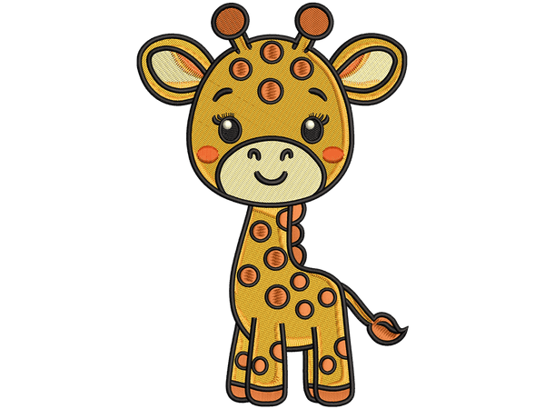 Baby Giraffe Embroidery Design File Compatible with All Embroidery Machines