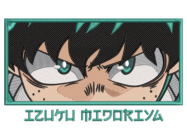  Anime-Inspired Izuku Midoriya  Embroidery Design File main image - This anime embroidery designs files featuring Izuku Midoriya  from My Hero  Academia. Digital download in DST & PES formats. High-quality machine embroidery patterns by EmbroPlex.