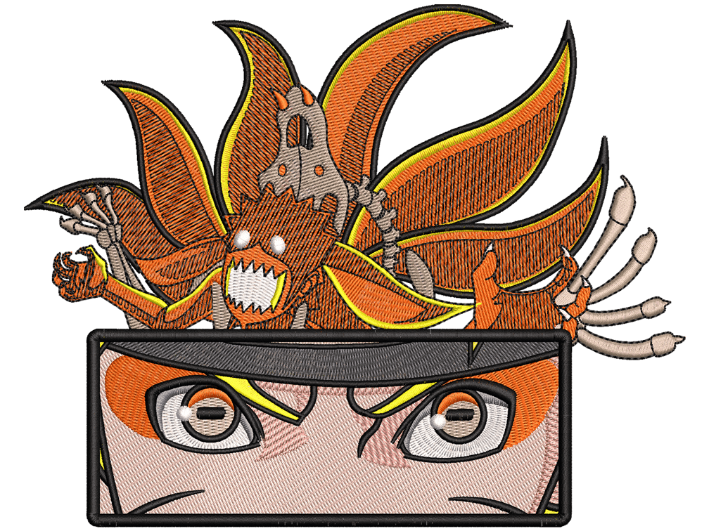 Naruto Embroidery Design File main image - This Anime embroidery design file features Naruto from Naruto. Digital download in DST & PES formats. High-quality machine embroidery patterns by EmbroPlex.
