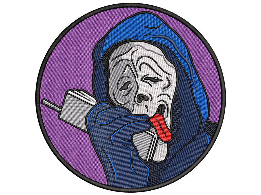 Halloween Patch Embroidery Design File, Instant Download, Available in all 6 hoop sizes