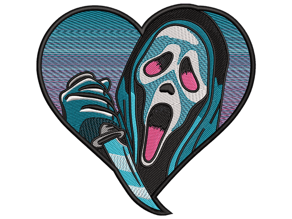 Halloween Ghostface Patches Embroidery File, Instant Download, Available in all 6 hoop sizes
