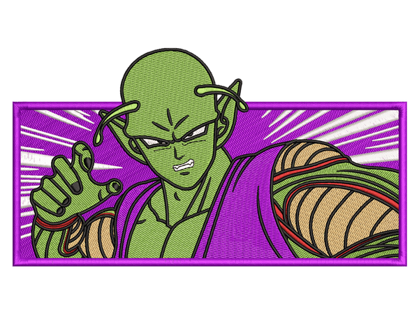 Anime-Inspired Piccolo Embroidery Design File main image - This anime embroidery designs files featuring Piccolo from Dragon Ball Digital download in DST & PES formats. High-quality machine embroidery patterns by EmbroPlex.