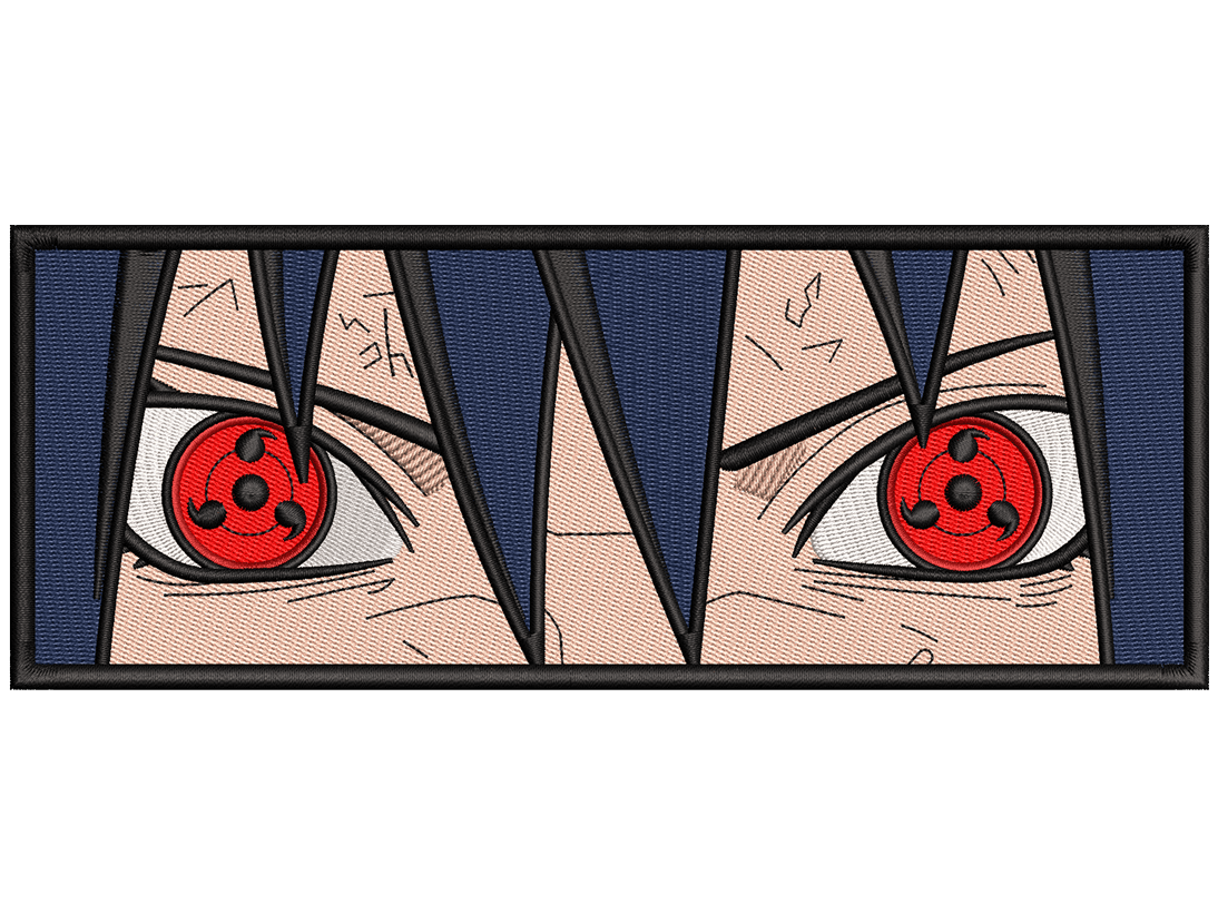 Anime-Inspired Sasuke Uchiha Embroidery Design File main image - This animeembroidery designs files featuring Sasuke Uchiha from Naruto. Digital download in DST & PES formats. High-quality machine embroidery patterns by EmbroPlex.